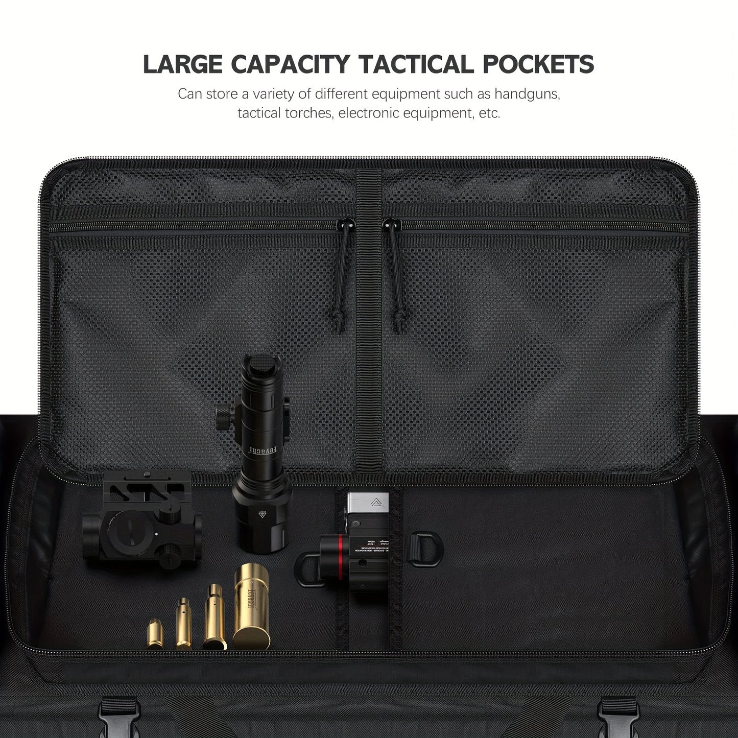 Feyachi Tactical Rifle Case With Lockable Zipper And Straps