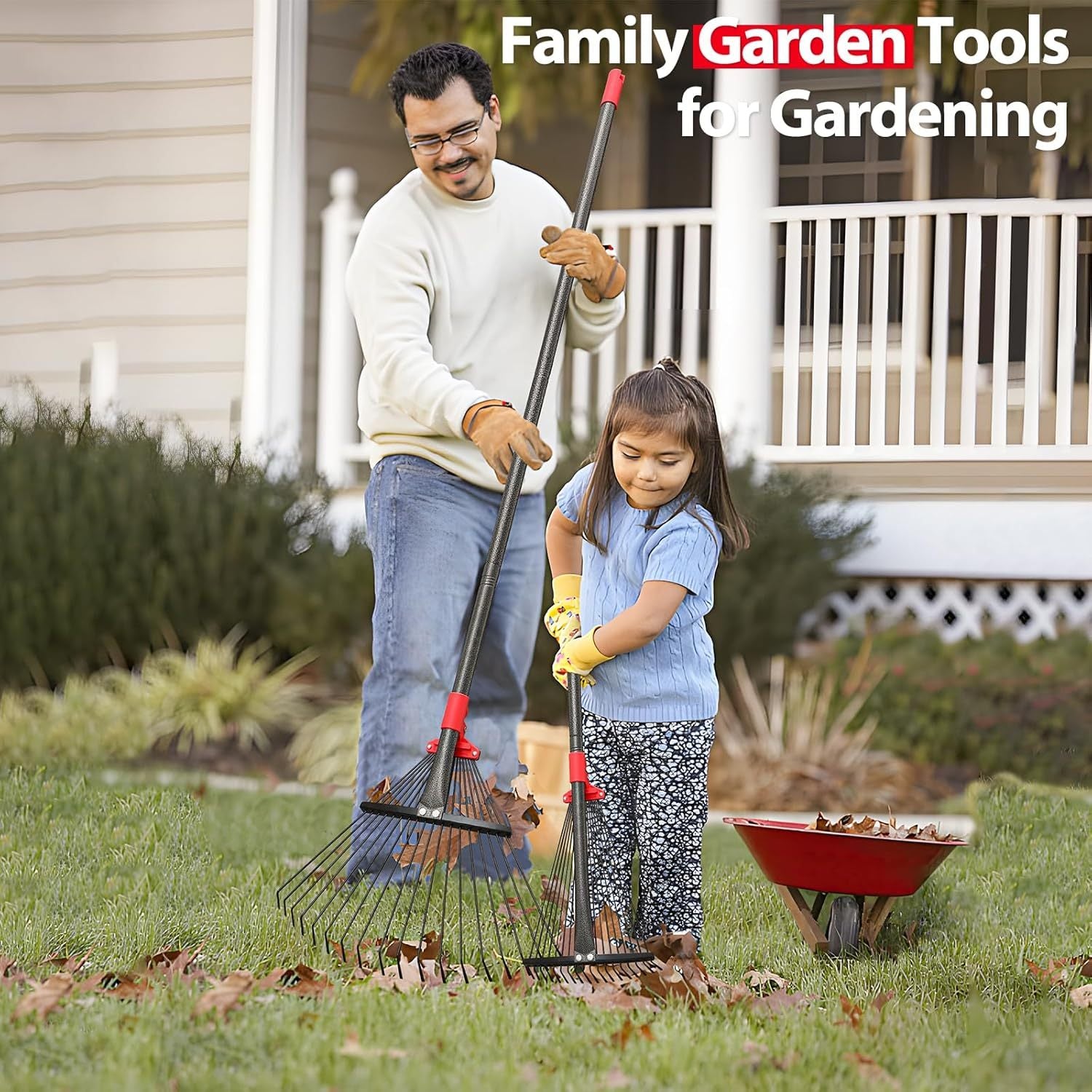 Adjustable Heavy Duty Leaf Rake for Fast Lawn Cleanup - Parry's Picks