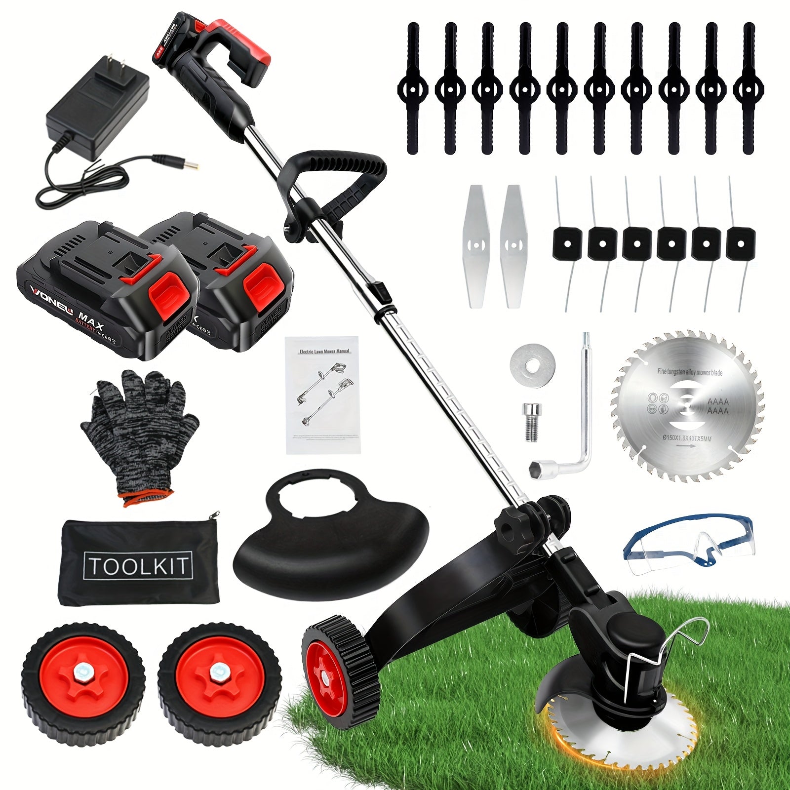 Powerful 24V Cordless Electric Weed Eater with 4-in-1 Functions - Parry's Picks