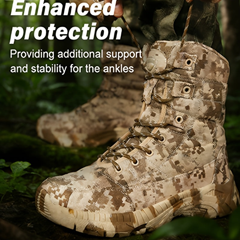 AIREVO Camouflage Oxford High Top Hunting Shoes For Outdoor Adventure - Parry's Picks