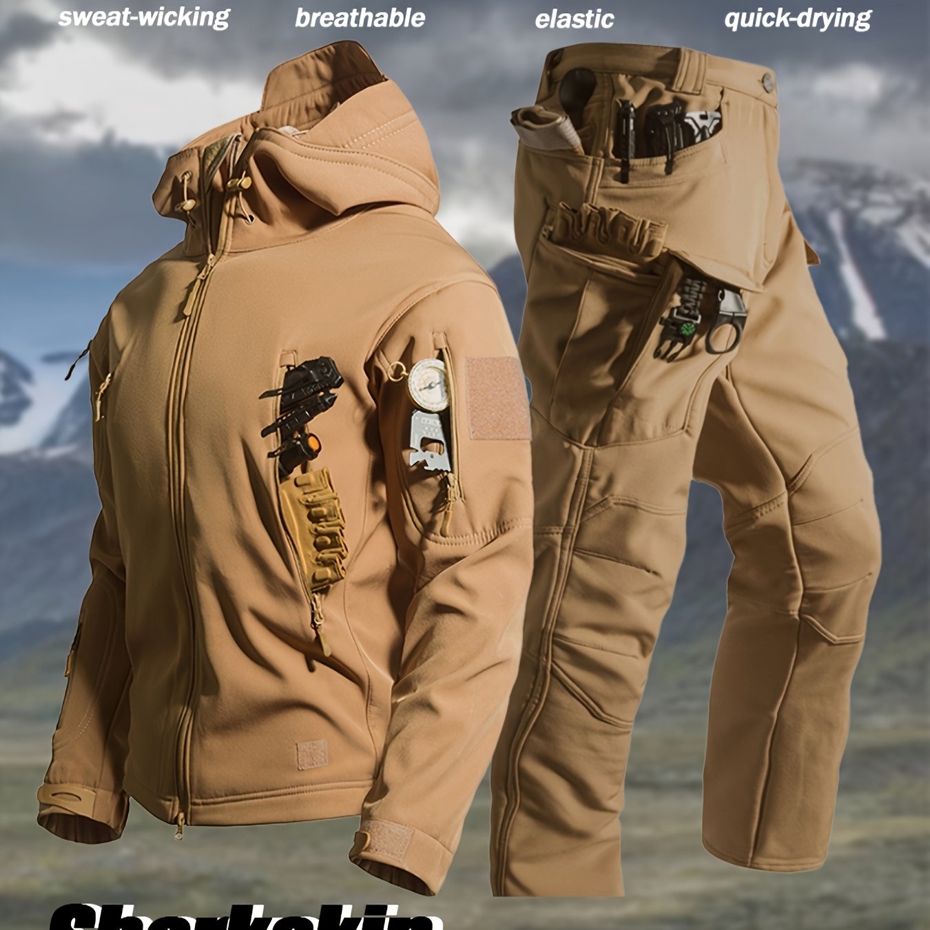 Men's 2-Piece Jacket And Overalls Set Warm Windproof Outerwear - Parry's Picks