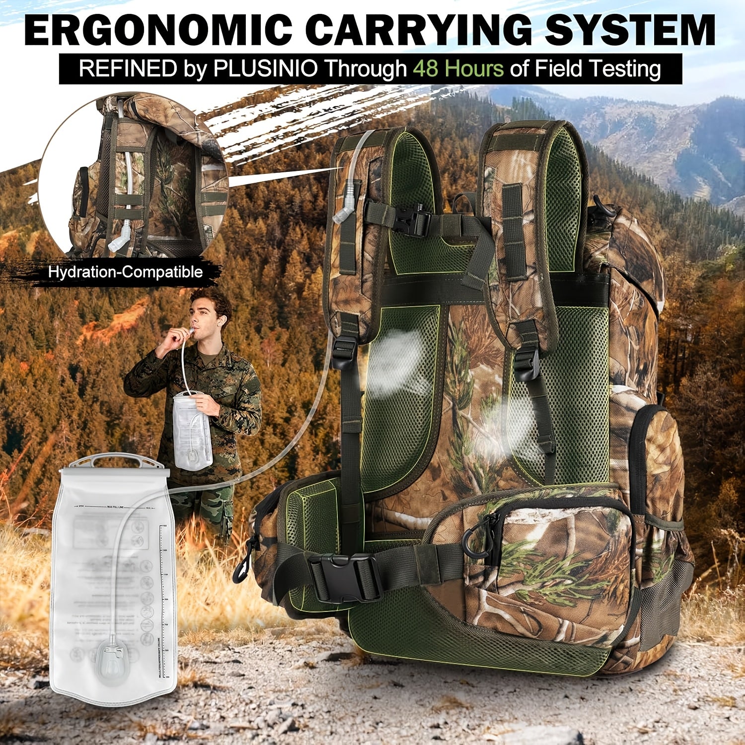 All-Weather Heavy-Duty Hunting Backpack With Rain Cover And Padded Scabbard - Parry's Picks