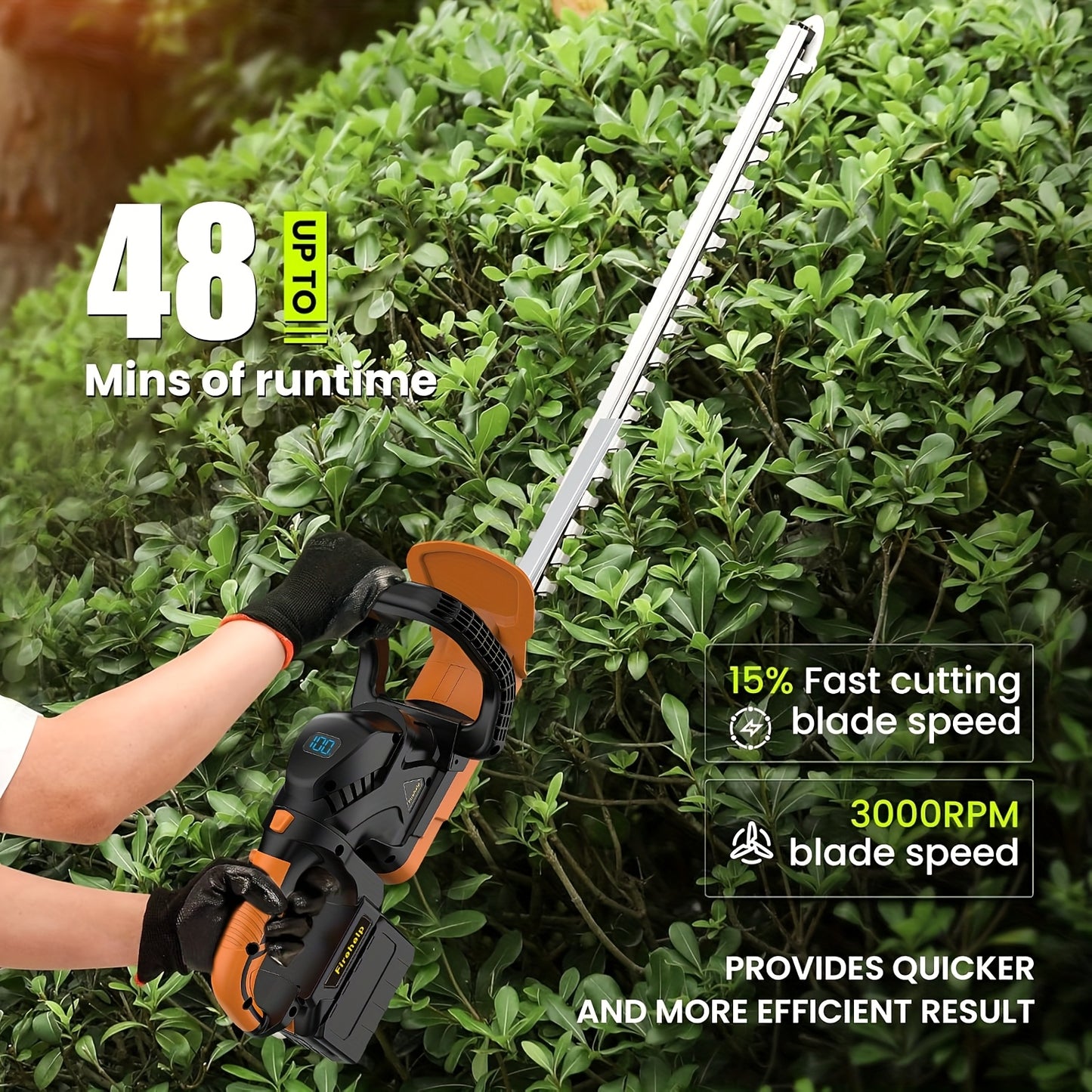 Cordless Hedge Trimmer with Powerful Motor and Long Reach - Parry's Picks