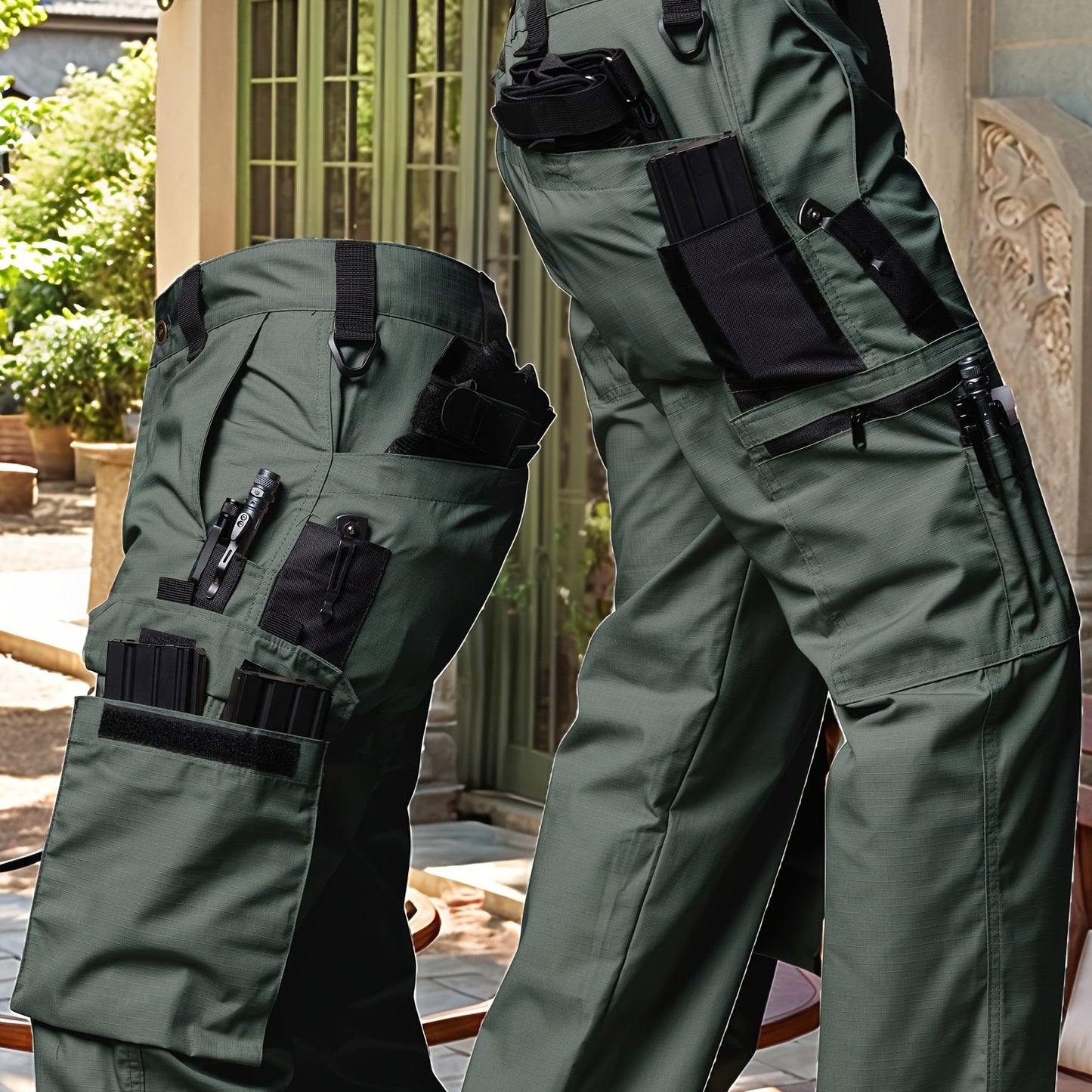 Mens Tactical Cargo Pants With Multi Pocket Zipper System Outdoor - Parry's Picks