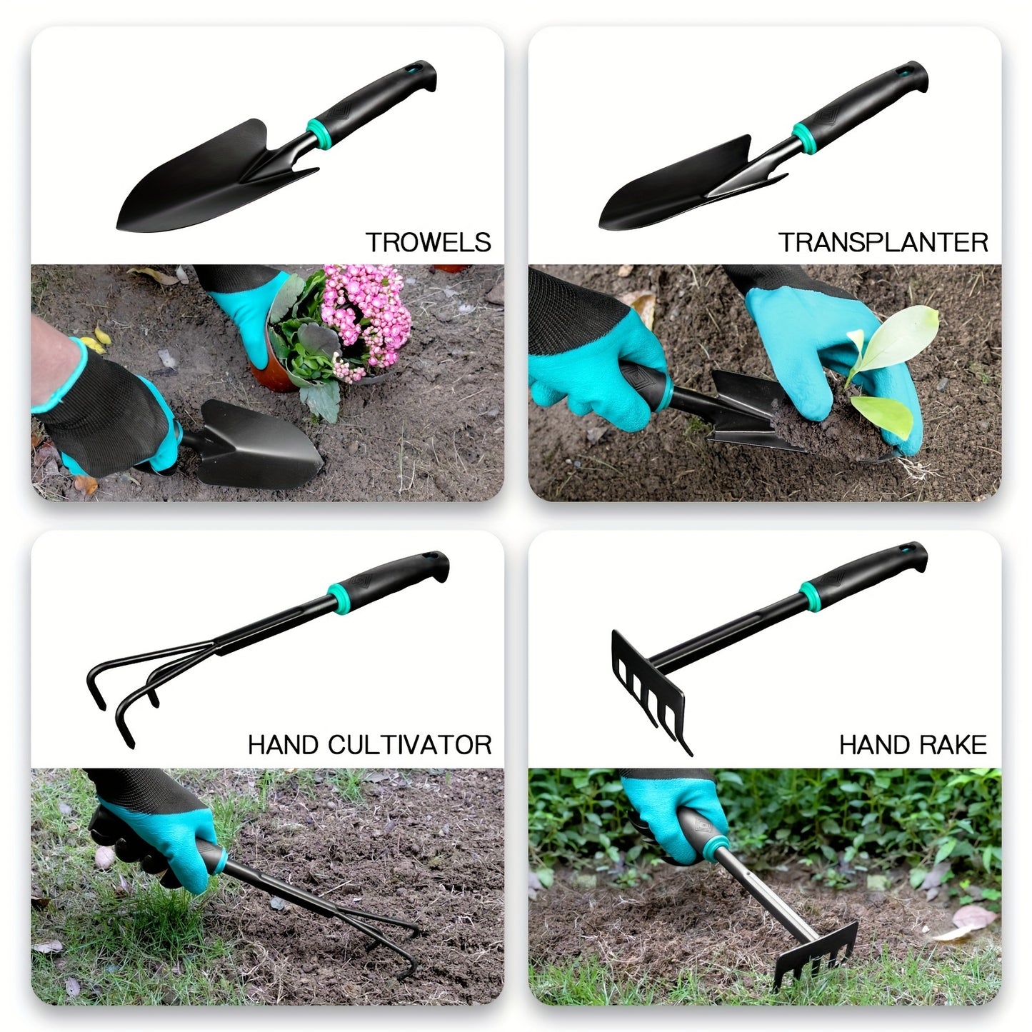 Ergonomic 9 Piece Garden and Bonsai Tool Kit - Parry's Picks
