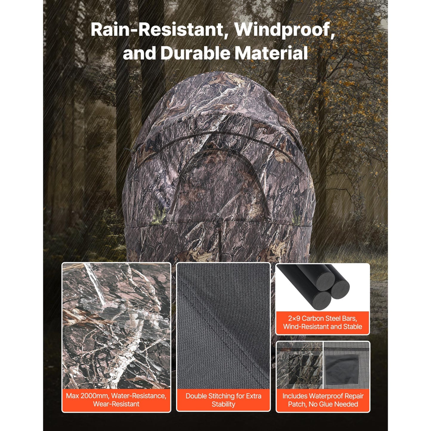 VEVOR Single Person Ground Hunting Blind With Carry Bag