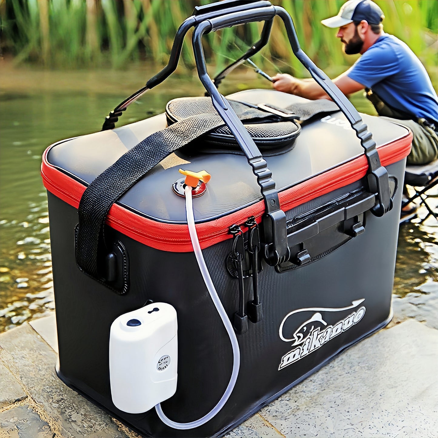 Foldable EVA Fishing Bucket Tackle Bag For Outdoor Gear