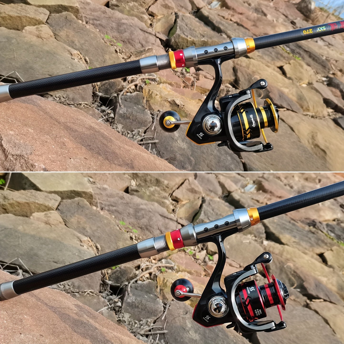 Sougayilang Carbon Fiber Telescopic Fishing Rod And Reel