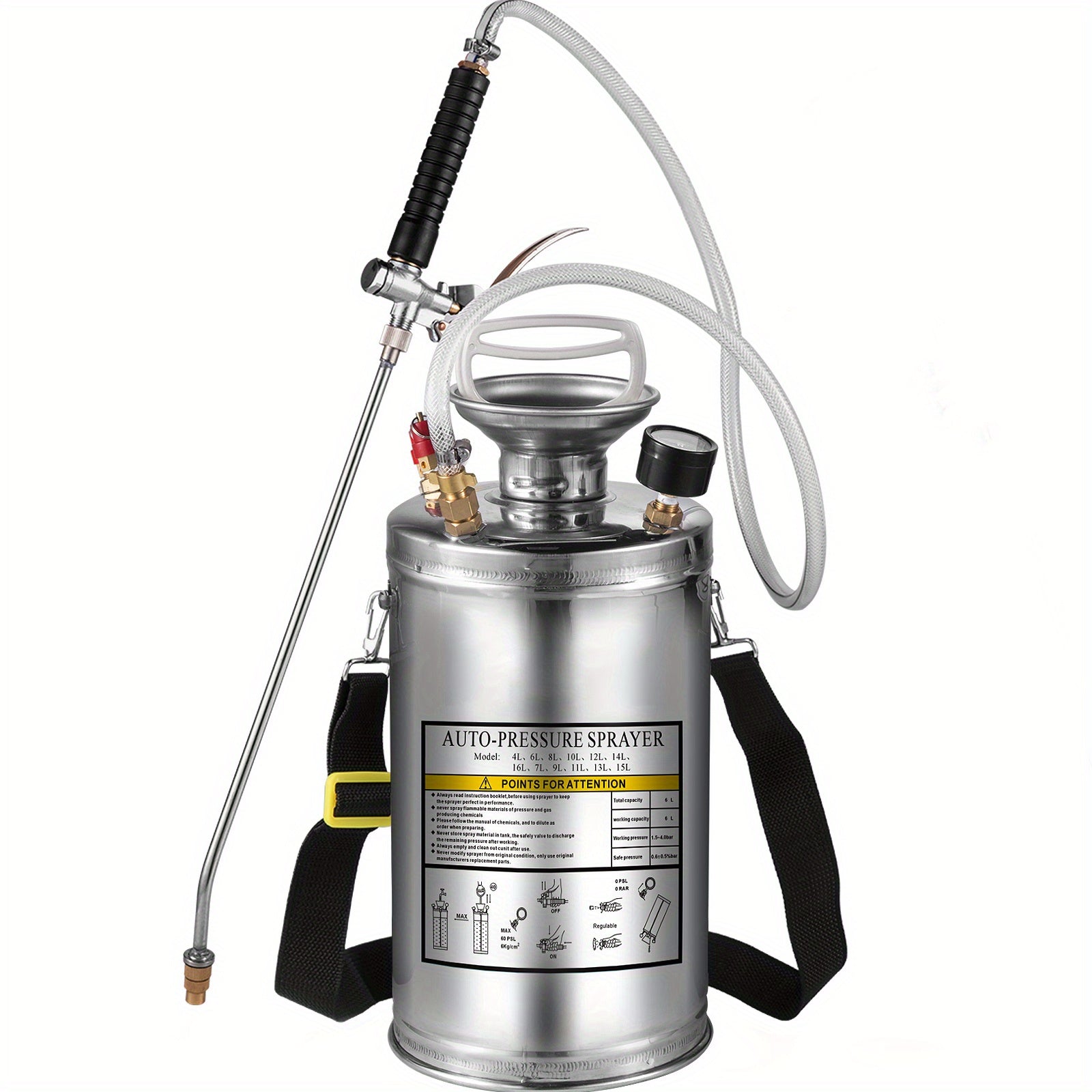 Happybuy Stainless Steel Sprayer for Gardening and Cleaning Tasks - Parry's Picks