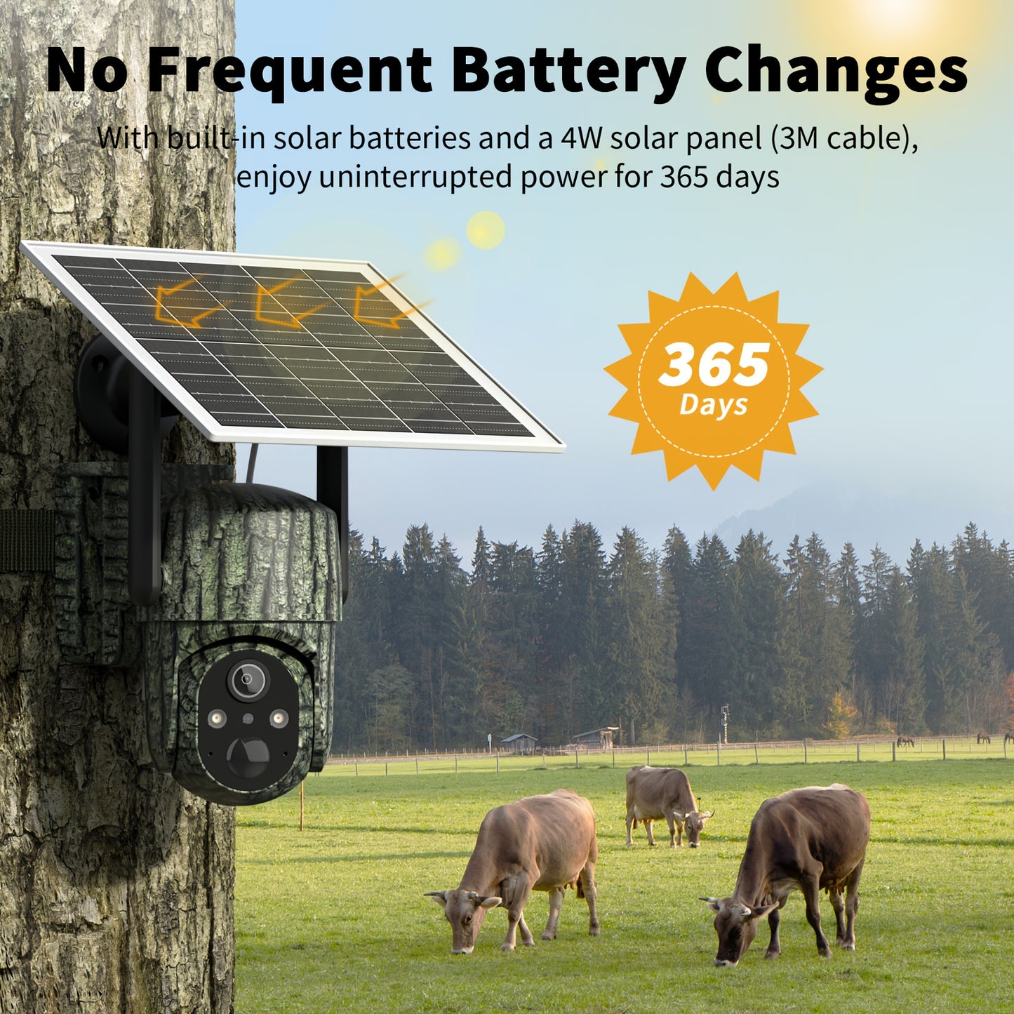 SEHMUA Solar Deer Hunting Camera 360 View 4G Night Vision