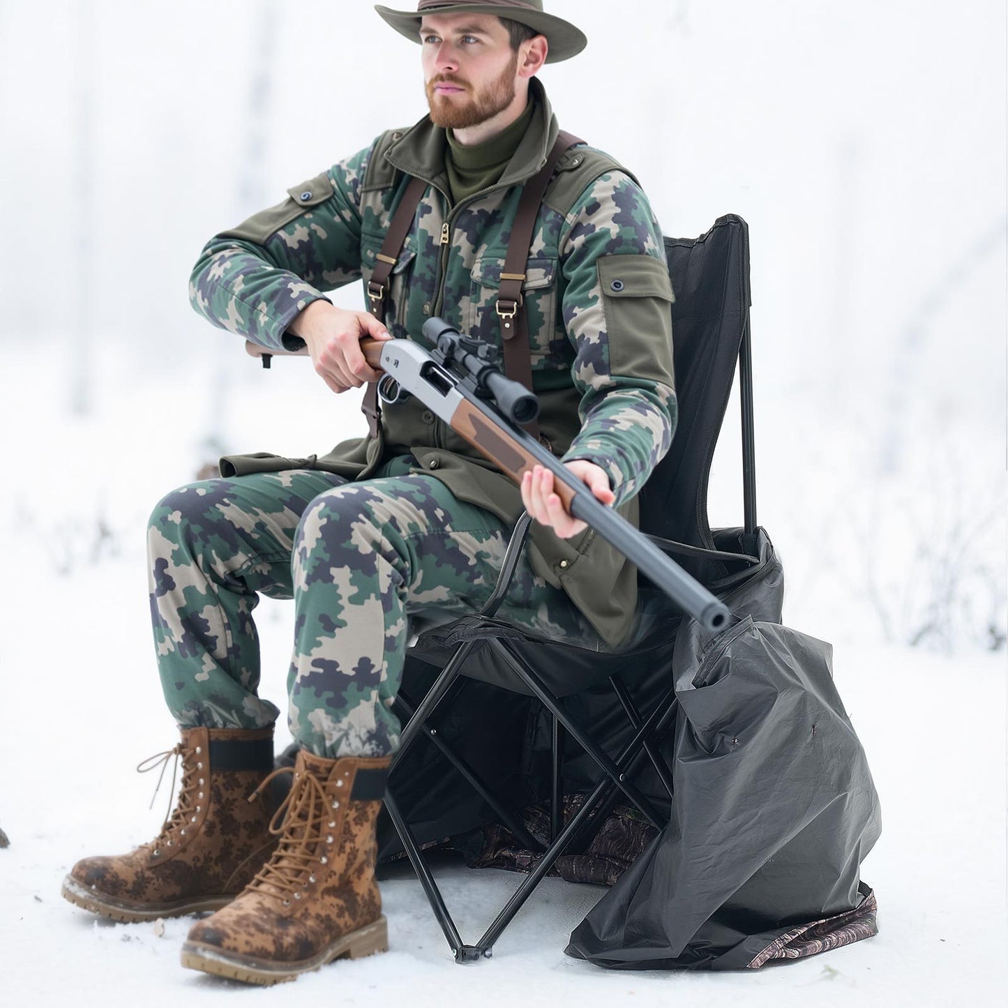 VEVOR Single Person Ground Hunting Blind With Carry Bag