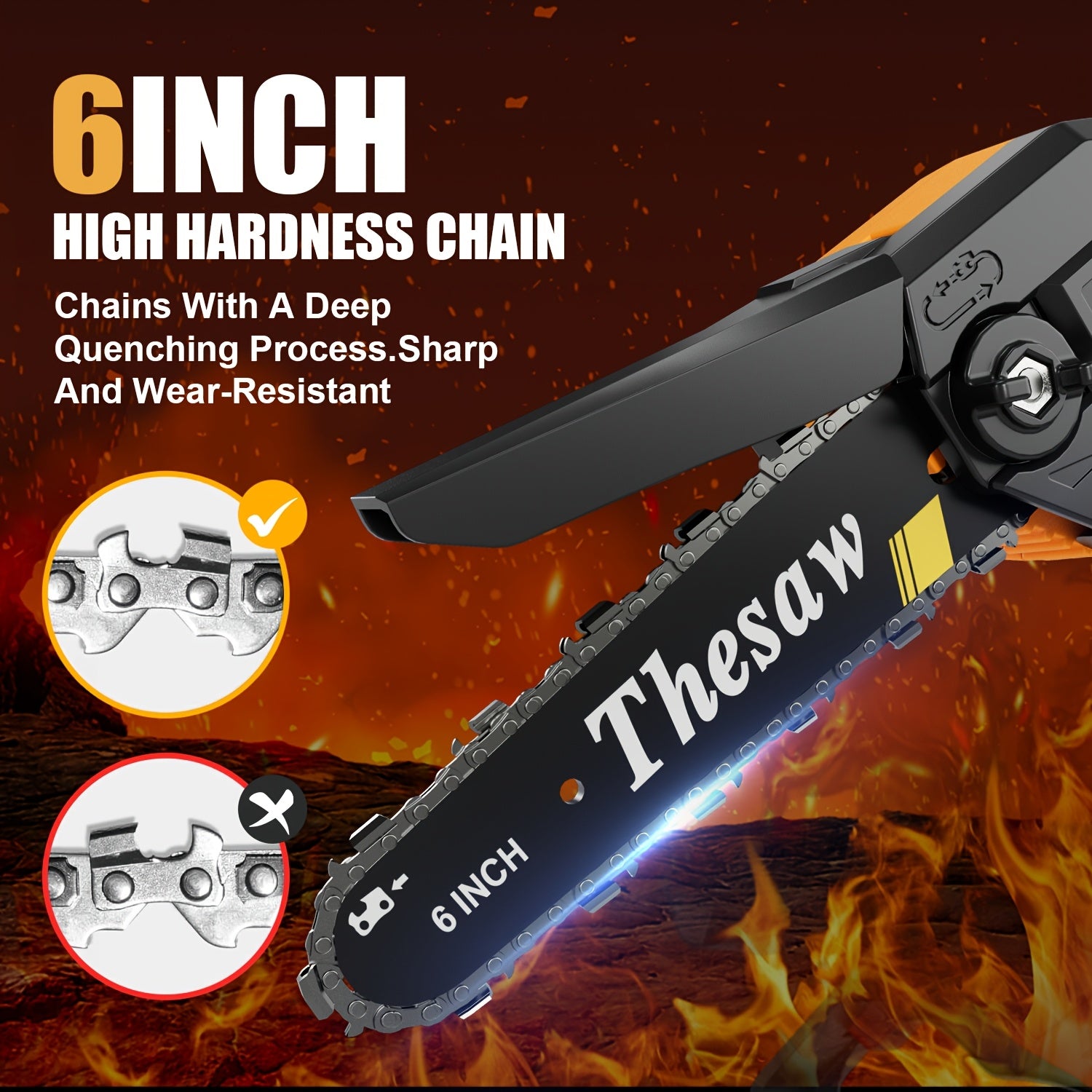 Cordless Mini Chainsaw For Effortless Wood Cutting And Pruning - Parry's Picks