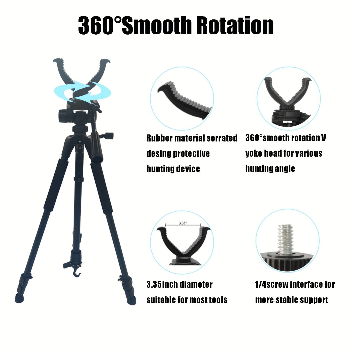 Adjustable V-Shaped Fork Shooting Tripod for Versatile Hunting Use - Parry's Picks