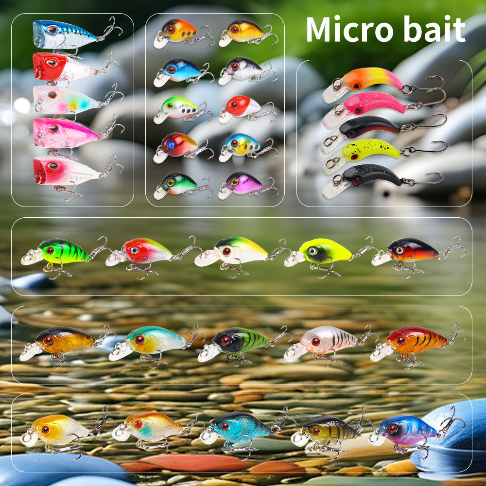 135 Piece Comprehensive Lure Set With VIB Minnow Pencil Crank Popper For Freshwater And Saltwater Fishing