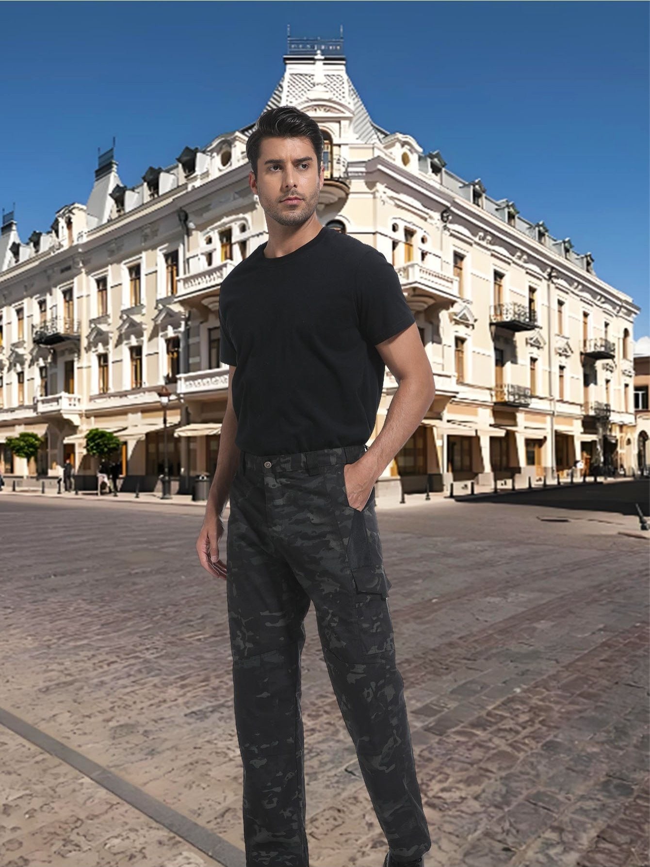 DISI Mens Straight Cargo Pants Quick Dry MultiPocket