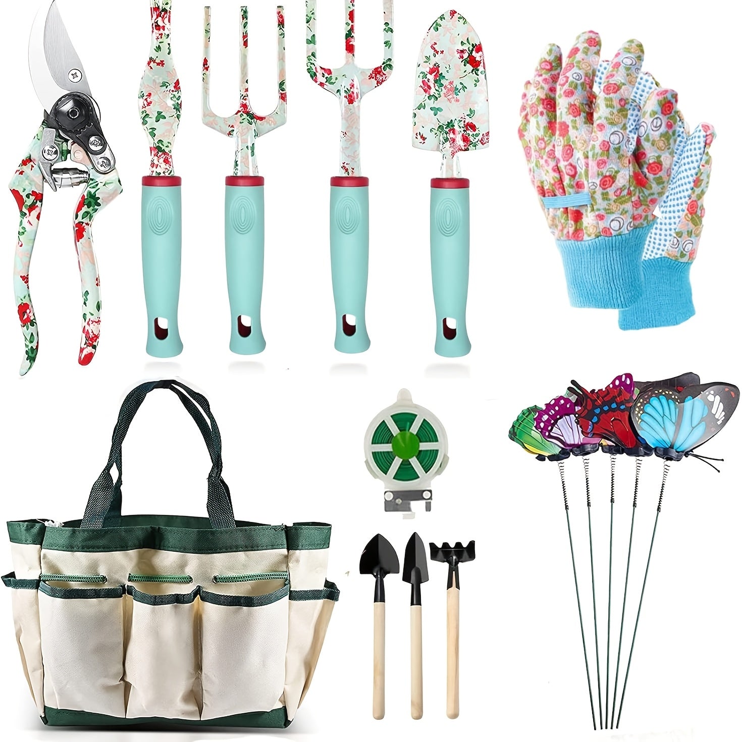 Floral Garden Tools Set for Enthusiastic Gardeners and Gifts - Parry's Picks