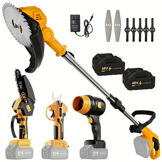 All In One Lithium Garden Tool Set With Batteries Included