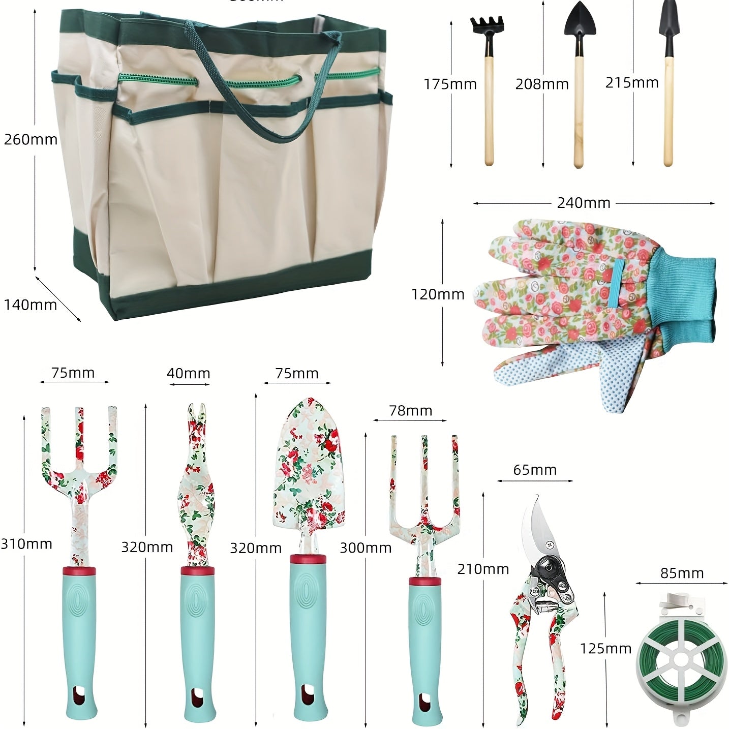Floral Garden Tools Set for Enthusiastic Gardeners and Gifts - Parry's Picks
