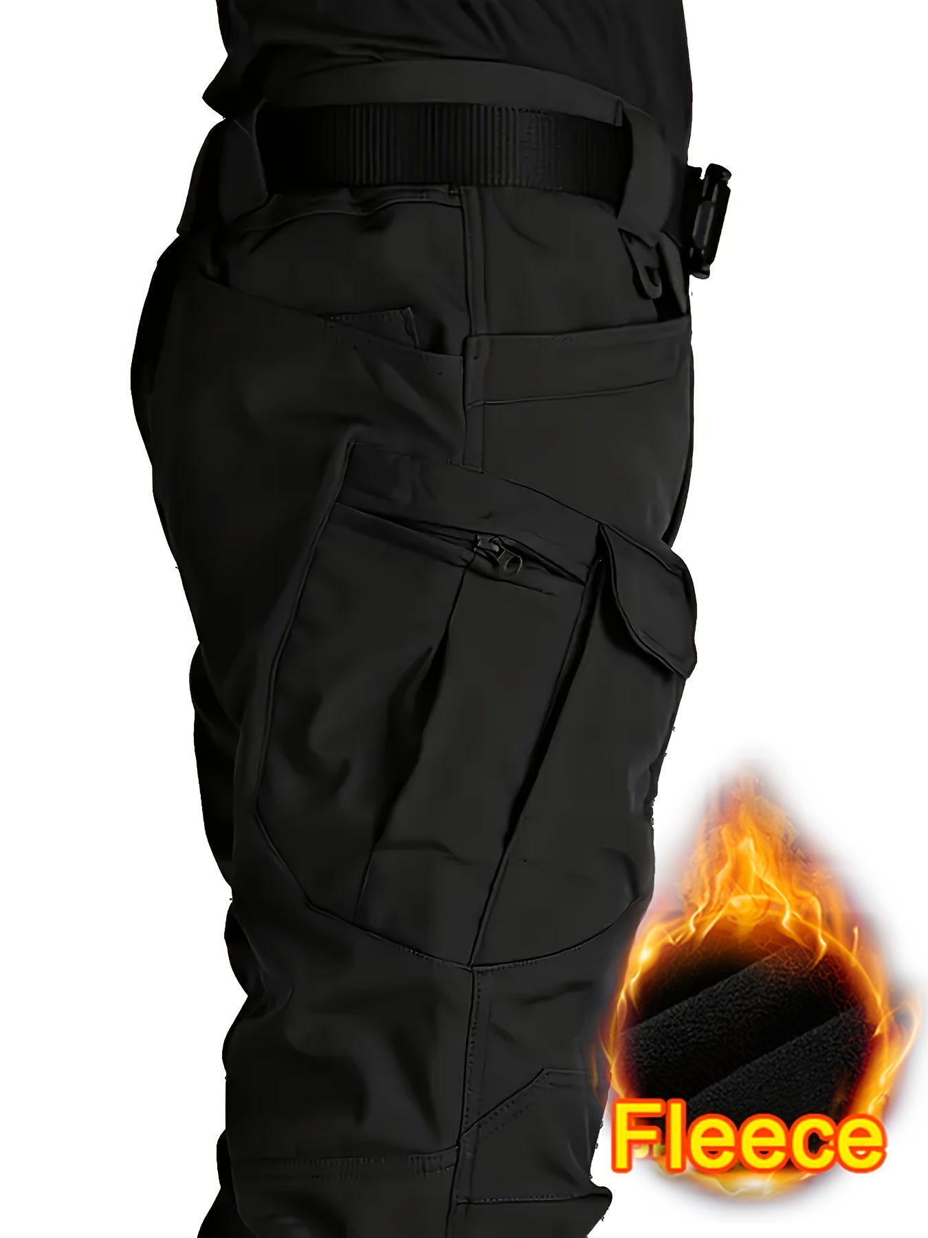Men's Fleece Warm Tactical Cargo Pants Multi Pocket Windproof - Parry's Picks