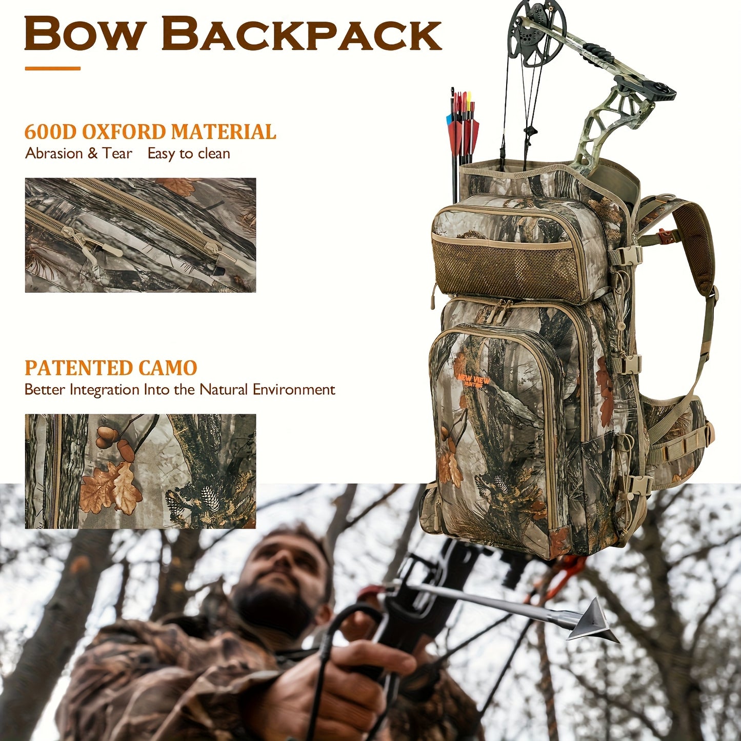 New View Camouflage Bow and Arrow Backpack for Hunting - Parry's Picks