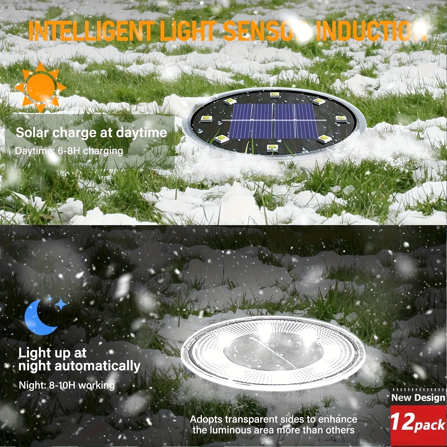 Solar Ground Lights Garden Pathway Outdoor Landscape Lights