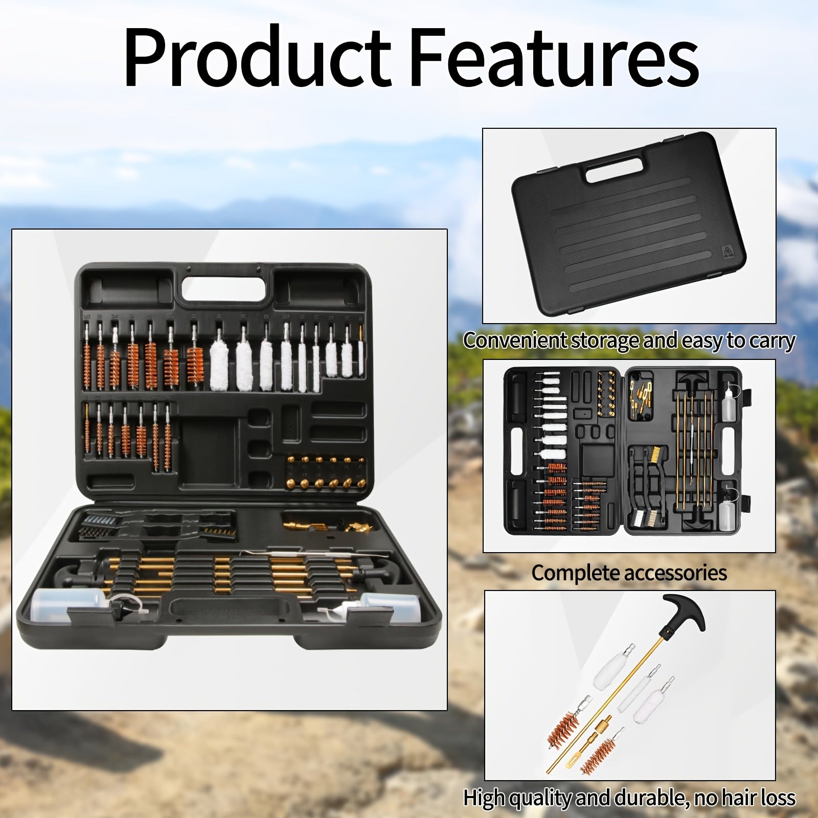 Complete Gun Cleaning Kit with Reusable Brushes and Tools - Parry's Picks