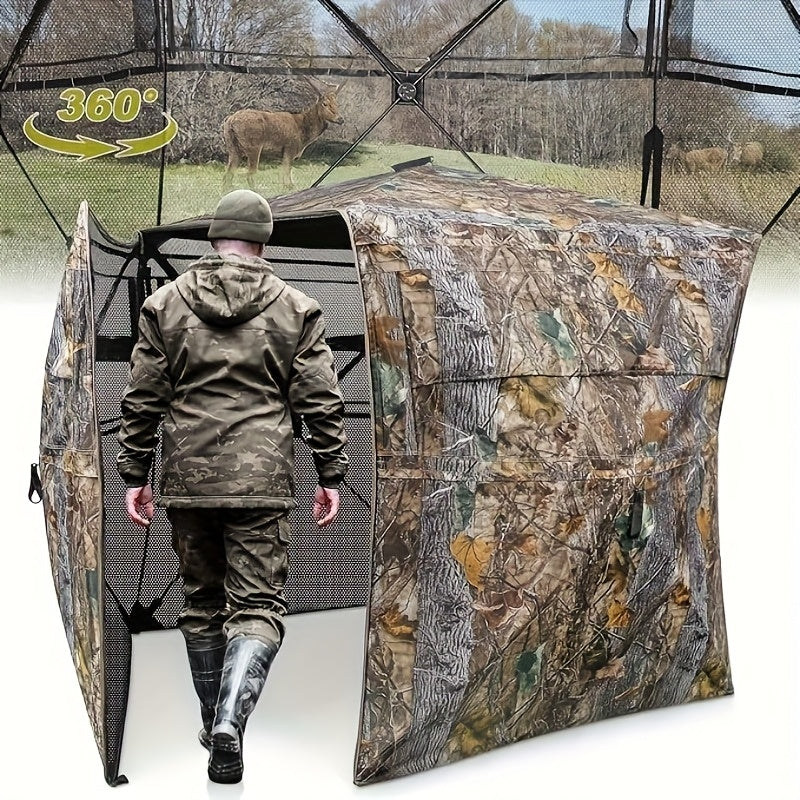 YAFITI 3 Person See Through Ground Hunting Blind Windows