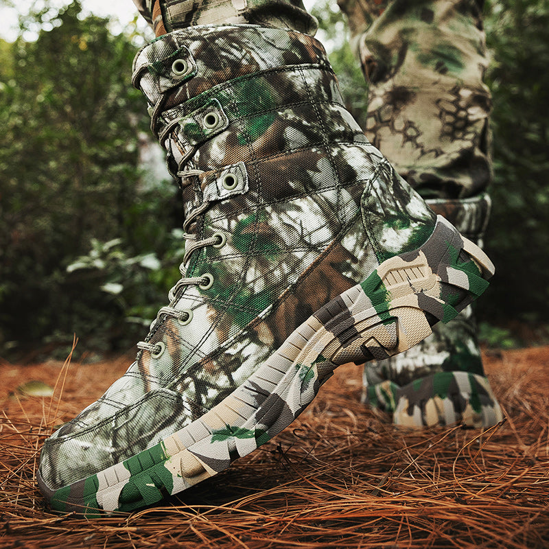 Men's Lightweight Camouflage Boots For All Terrain Hiking And Adventure - Parry's Picks