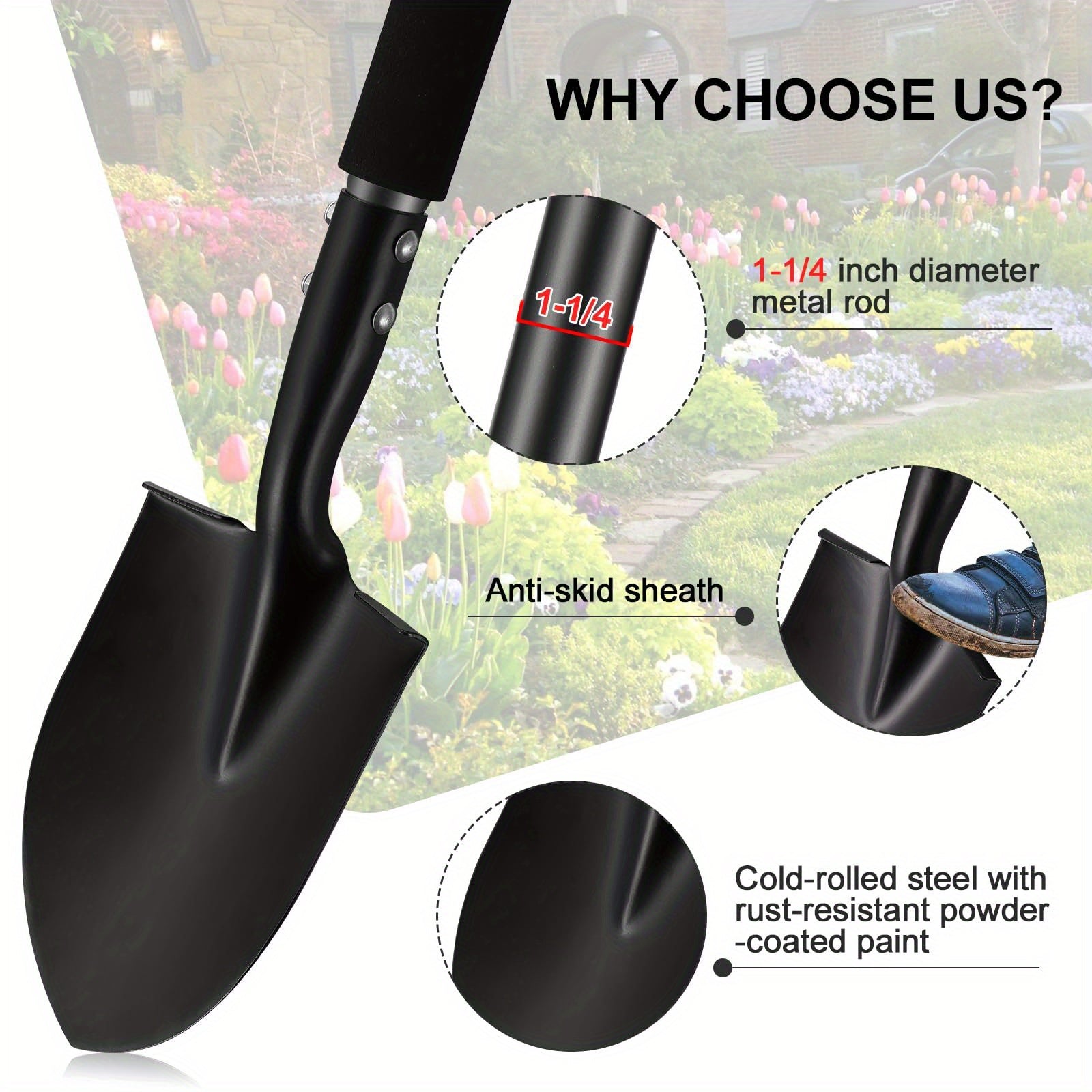 Yeyebest Heavy-Duty Shovel for Digging and Excavation - Parry's Picks
