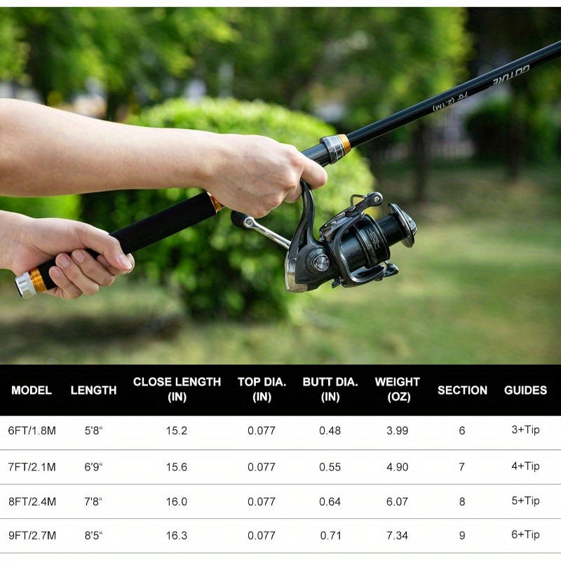 All In One Telescopic Fishing Rod And Spinning Reel Kit