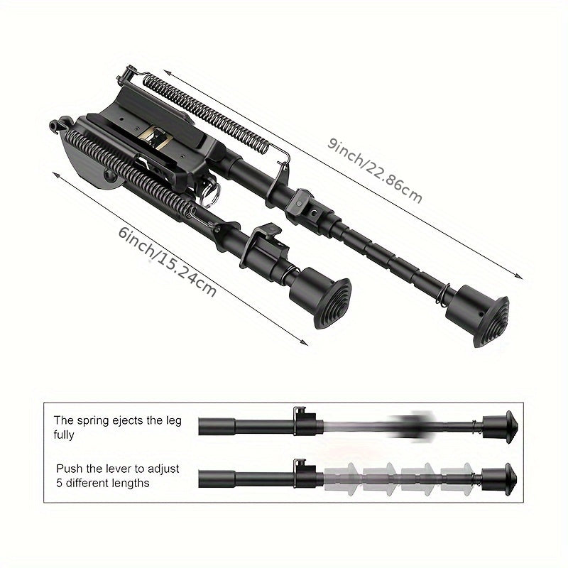 Lightweight Adjustable Rifle Bipod with Quick Release Adapter - Parry's Picks