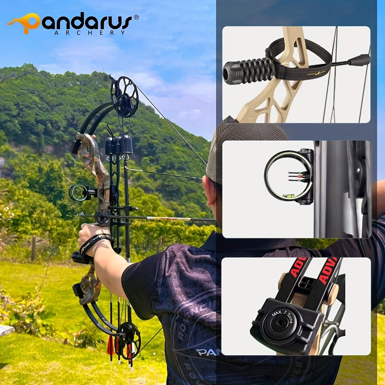 Pandarus Compound Bow for Adults and Teens Adjustable Draw