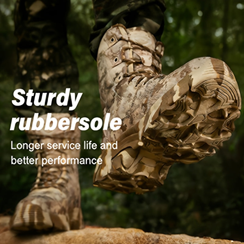 AIREVO Camouflage Oxford High Top Hunting Shoes For Outdoor Adventure - Parry's Picks