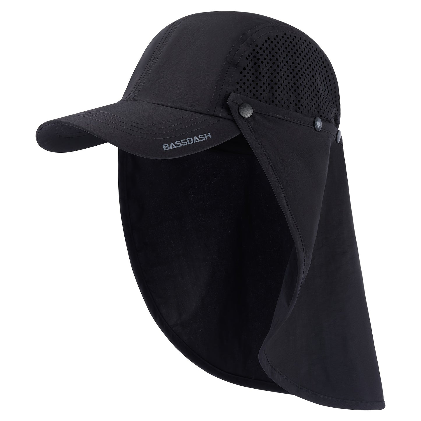 BASSDASH UPF 50 Foldable Fishing Hat with Neck Flap - Parry's Picks
