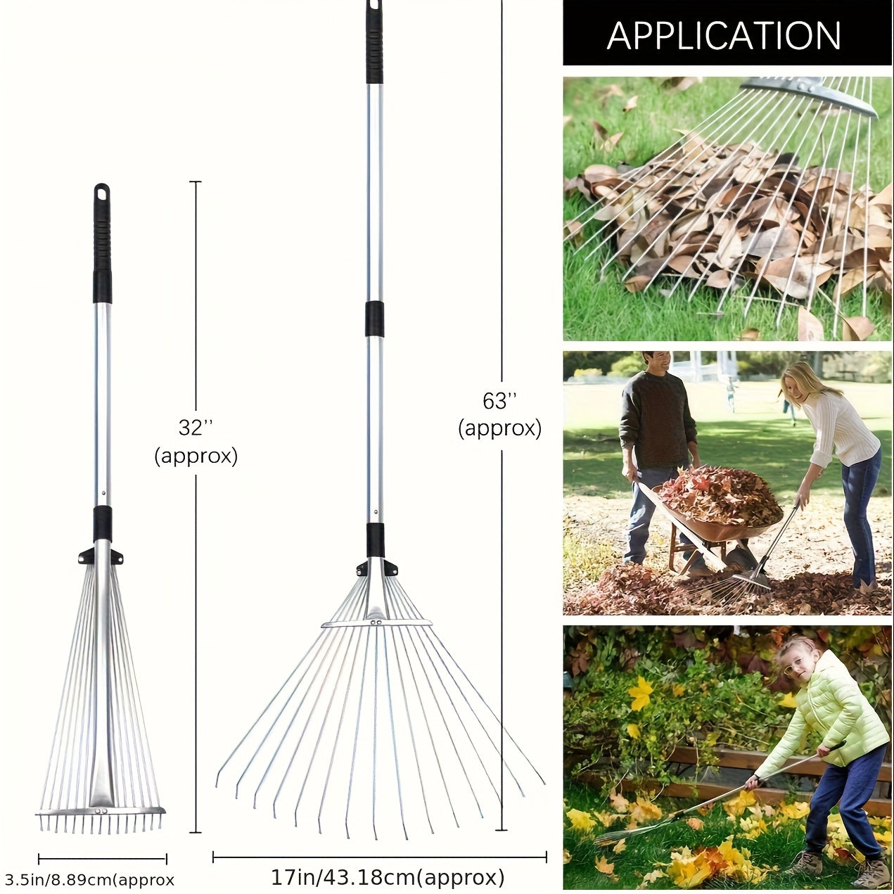 Adjustable Garden Leaf Rake for Effortless Lawn Cleanup - Parry's Picks