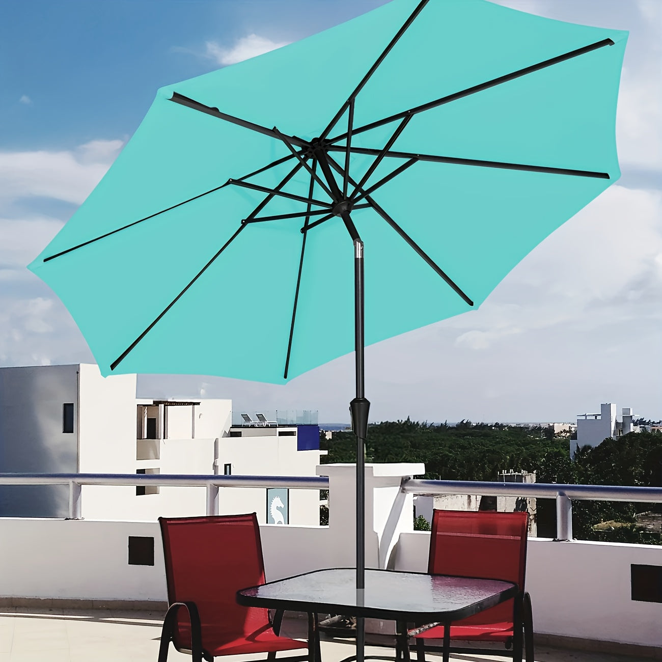 Durable Outdoor Patio Umbrella with Easy Tilt and Crank System - Parry's Picks