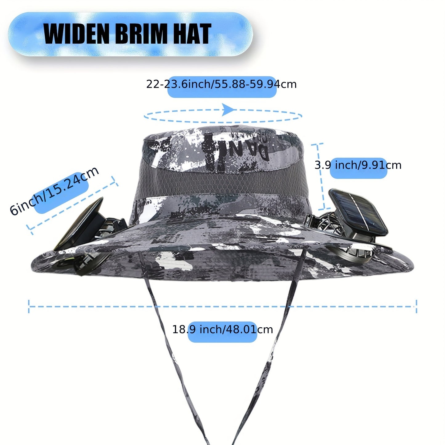 Ayamaya Solar Fan Hat With Adjustable Rotating Cooling Fans - Parry's Picks
