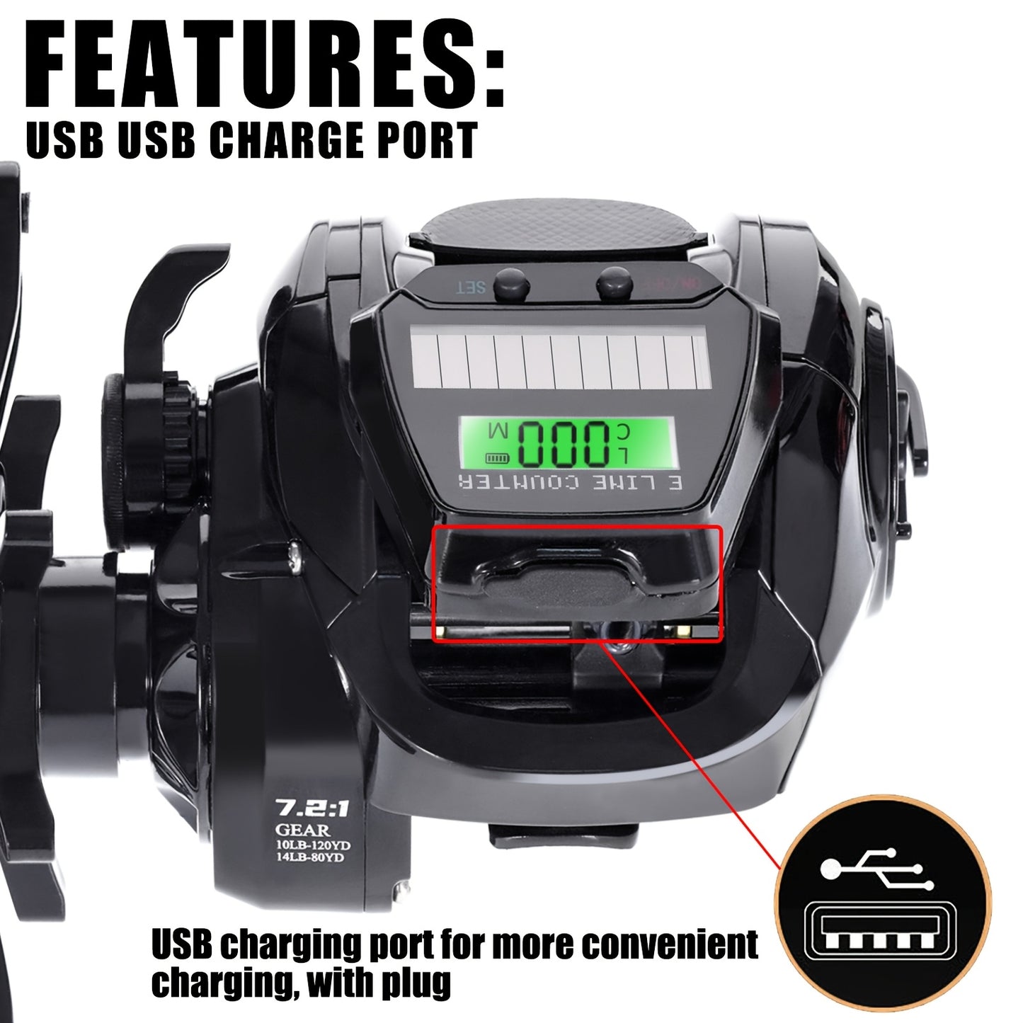 SAMOLLA Baitcasting Reel With Variable Speed Control