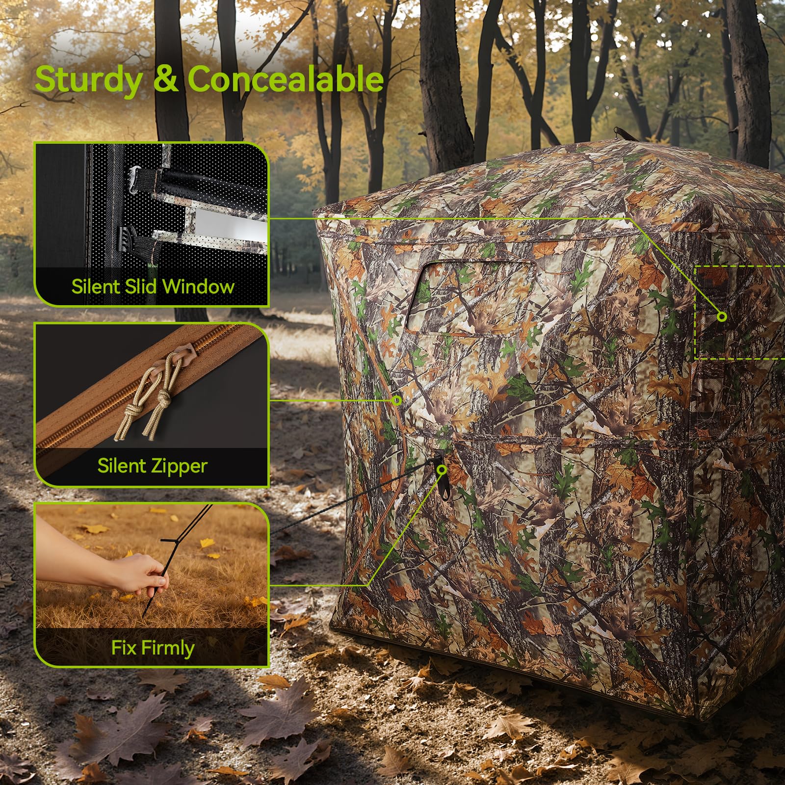 TIDEWE Hunting Blind See Through Pop Up With Mesh Windows - Parry's Picks