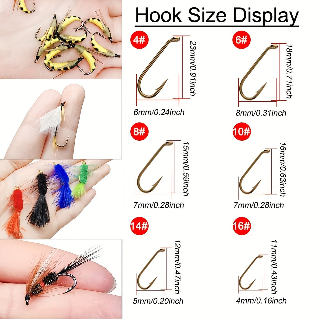 QIEVCRME Heavy Duty Fishing Fly Kit With Dry Wet Flies