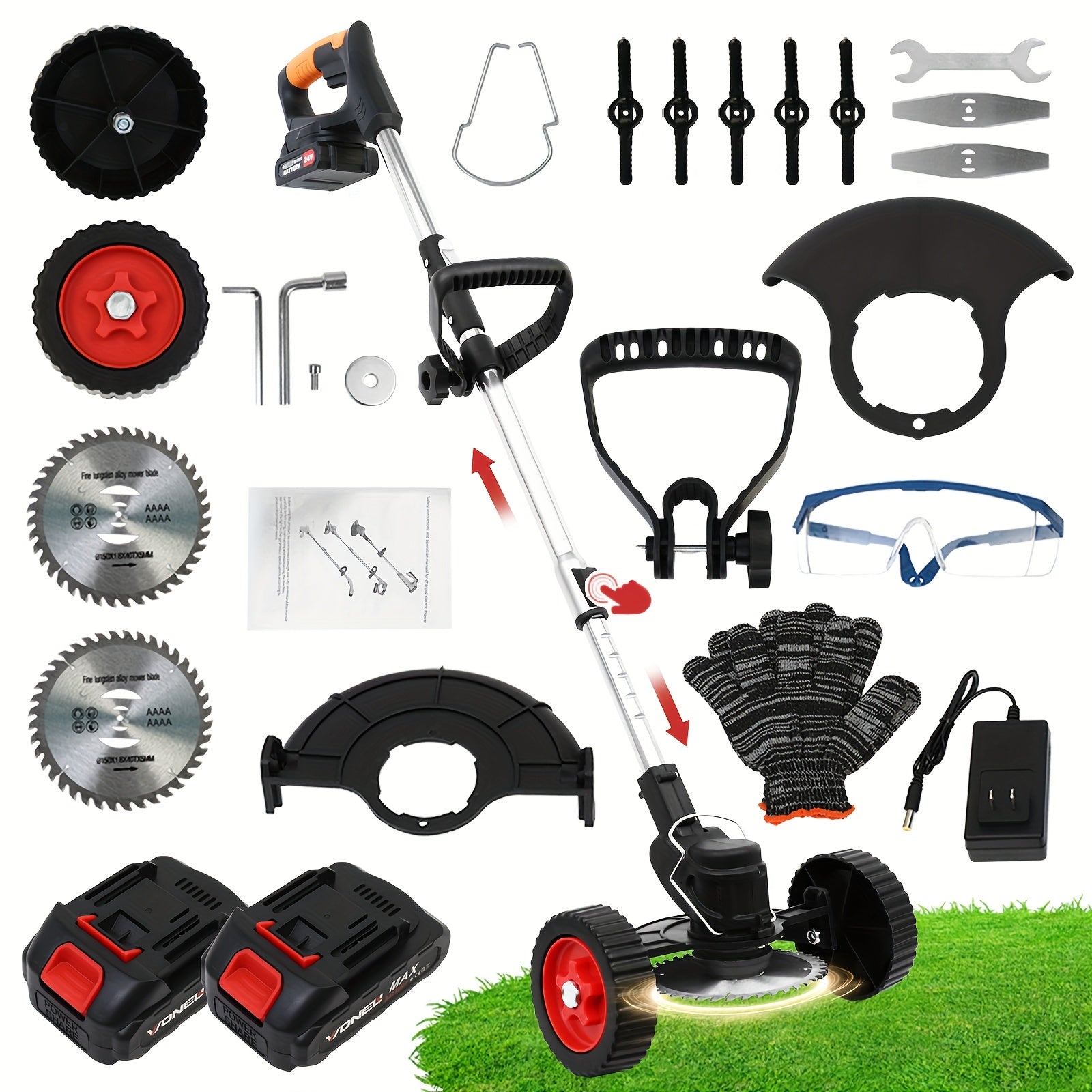Powerful 24V Cordless Electric Weed Eater with 4-in-1 Functions - Parry's Picks