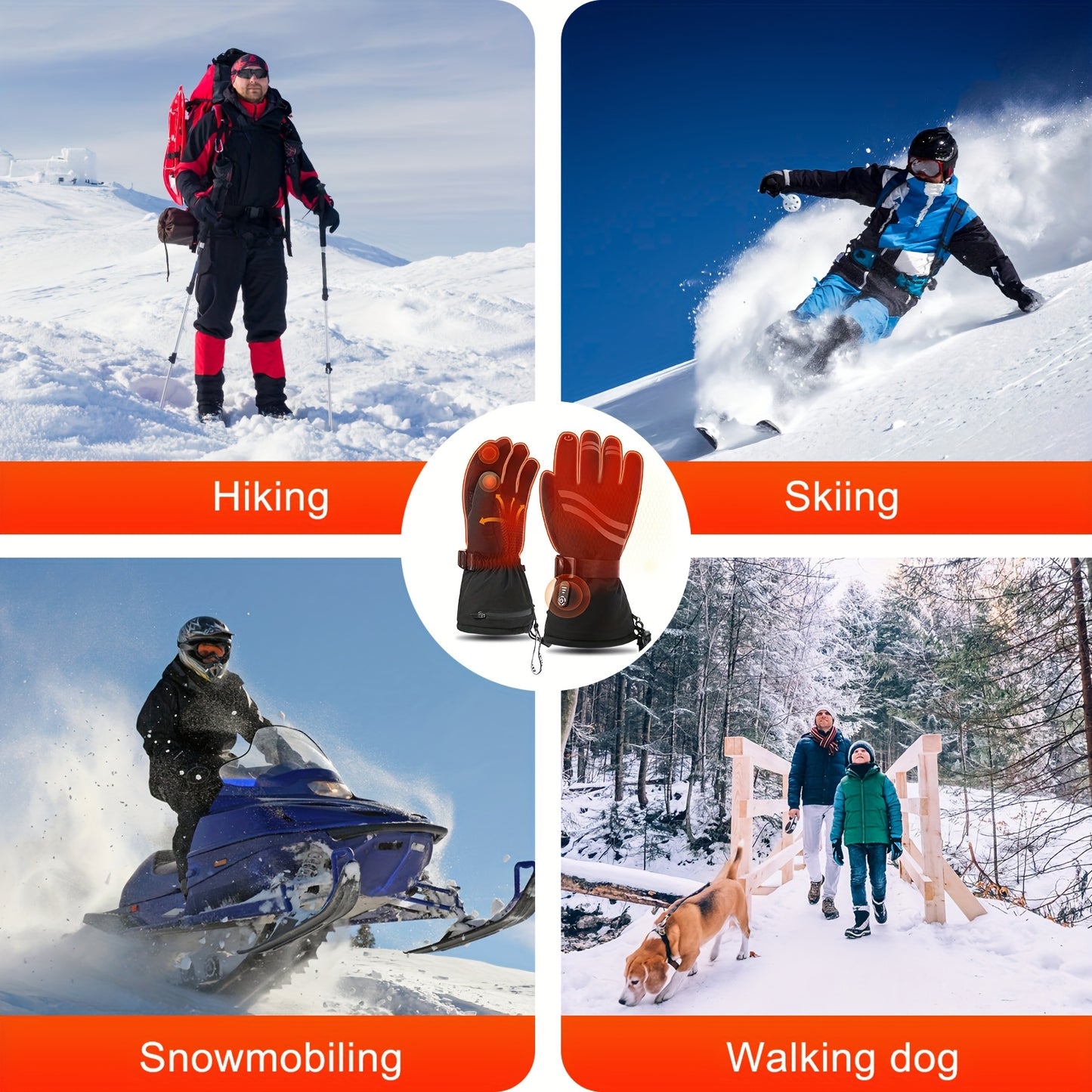 RASFALO Rechargeable Heated Gloves for Winter Outdoor Activities - Parry's Picks