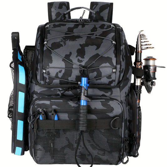 Fishing Backpack With Cooler Rod Holders And Tackle Boxes