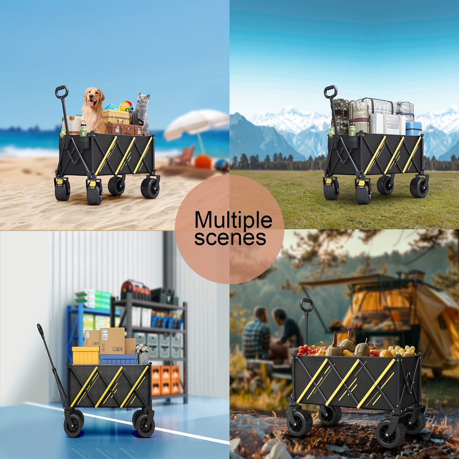 Heavy Duty Foldable Trolley for Pets and Outdoor Activities - Parry's Picks
