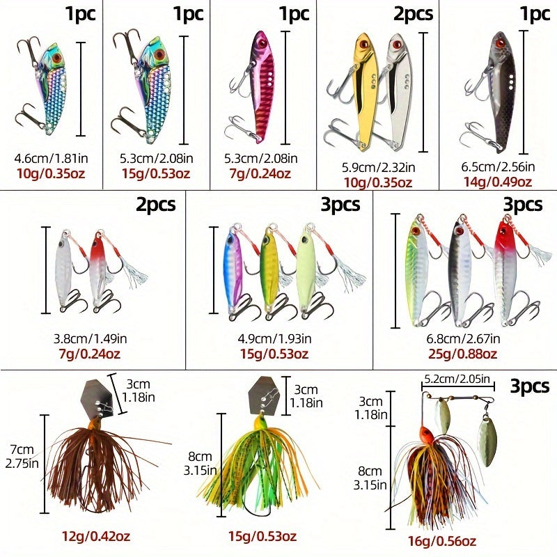 604 Pcs Fishing Lures Tackle Kit Set Crankbaits And Hooks