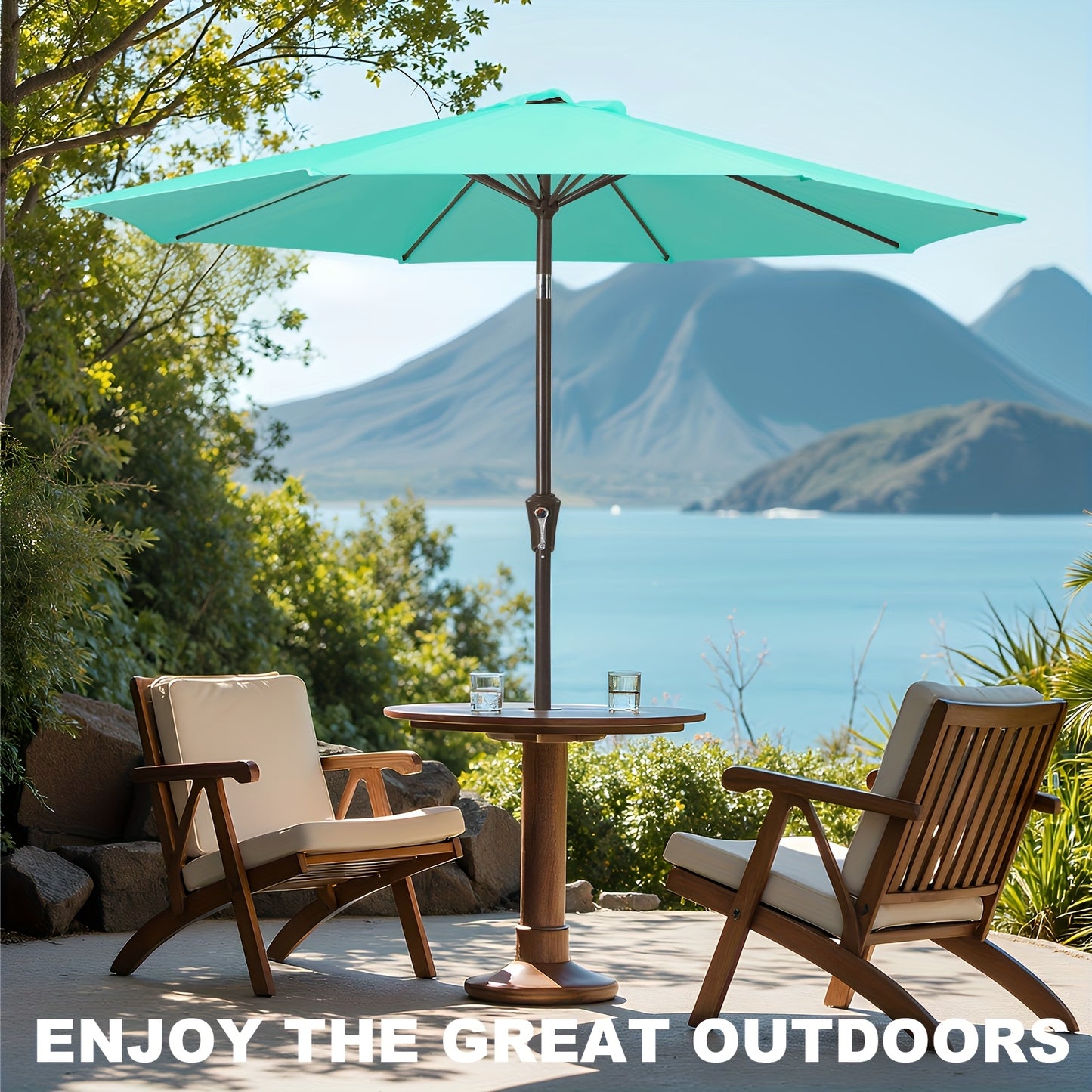 Durable Outdoor Patio Umbrella with Easy Tilt and Crank System - Parry's Picks