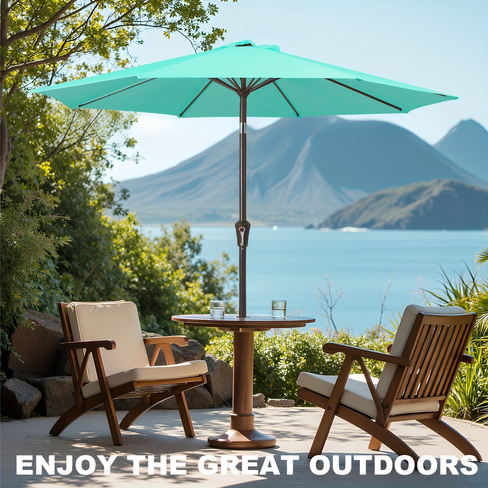 Durable Outdoor Patio Umbrella with Easy Tilt and Crank System - Parry's Picks
