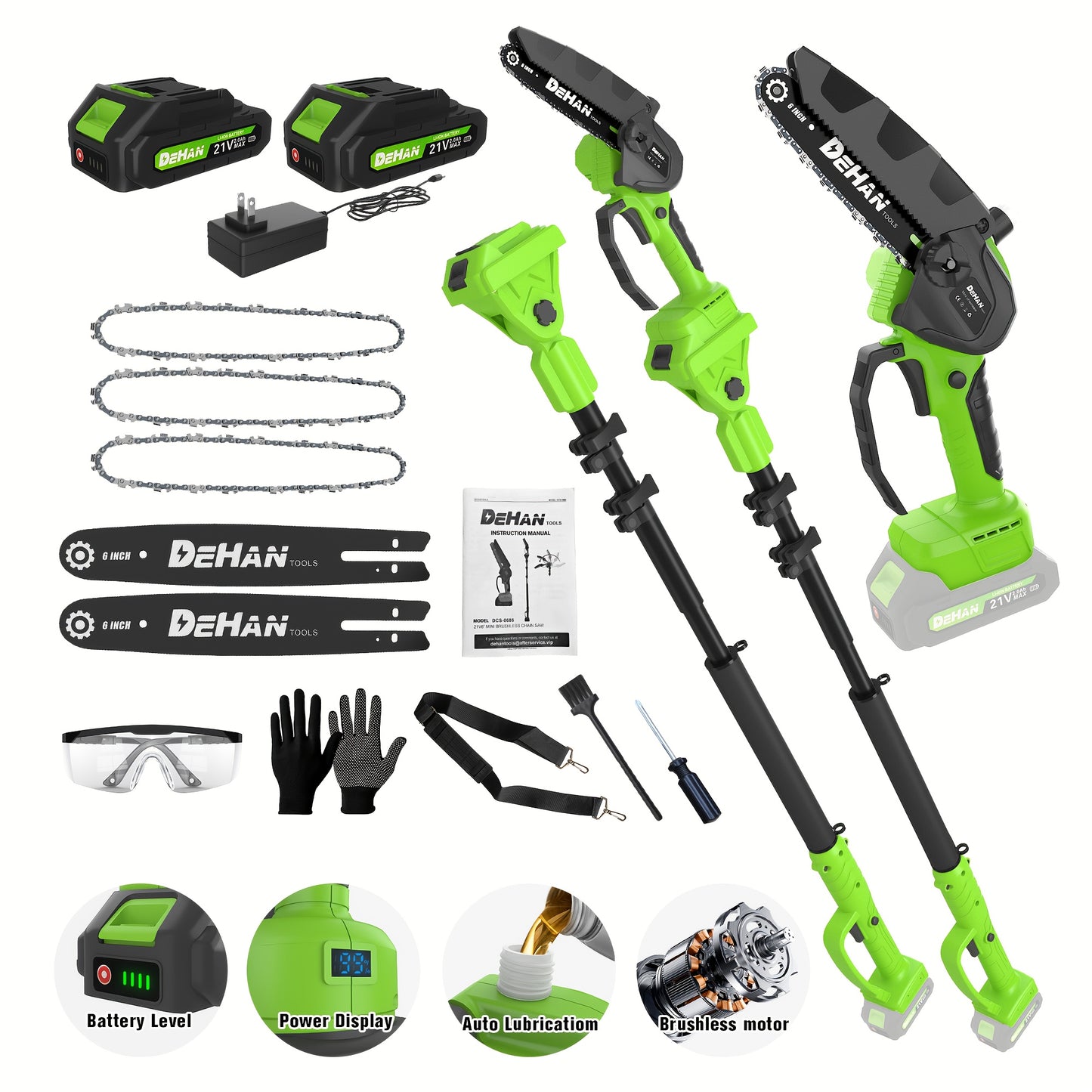 2in1 Wireless Chainsaw With Brushless Motor Portable Pruner