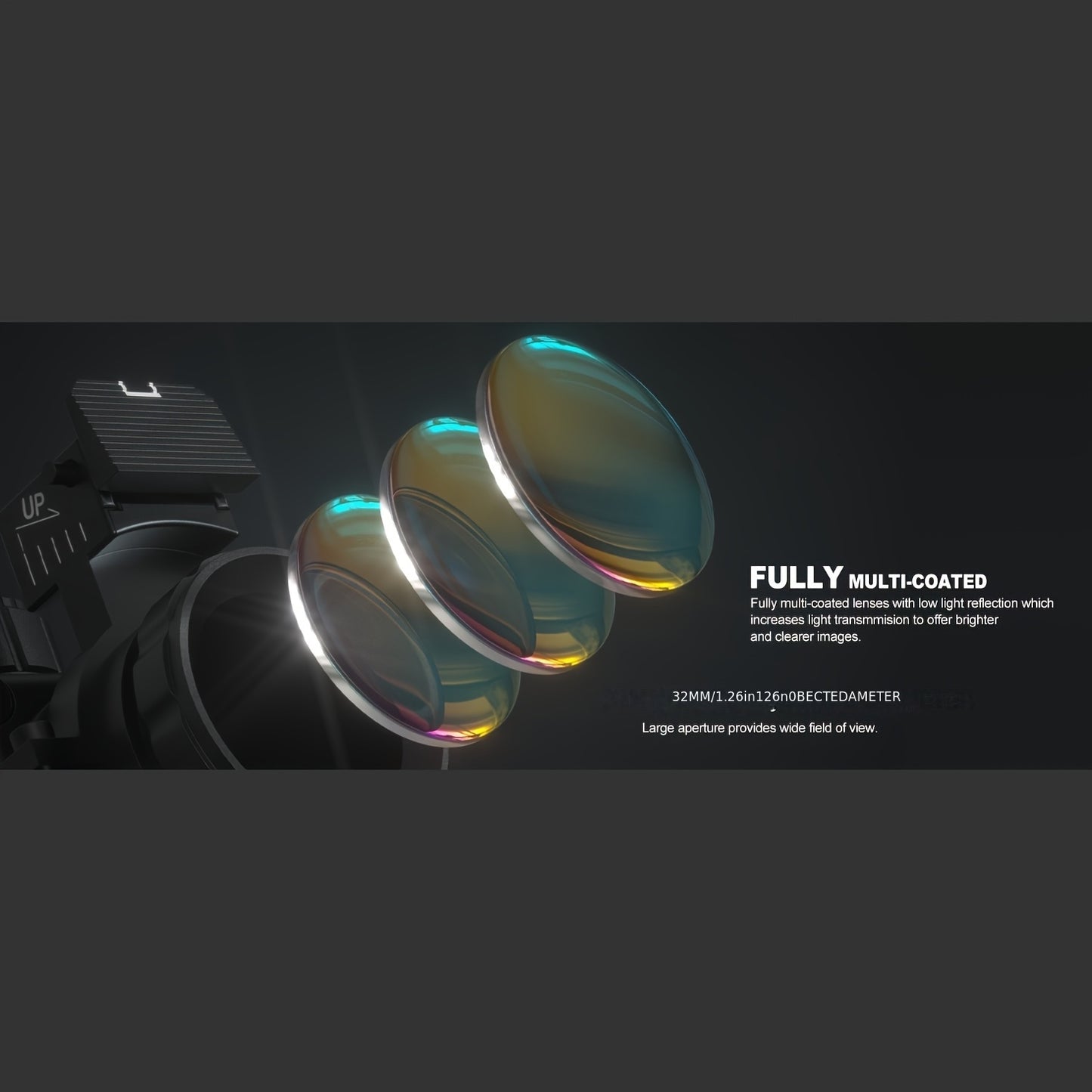 Feyachi Rifle Scope Illuminated Reticle with Sights