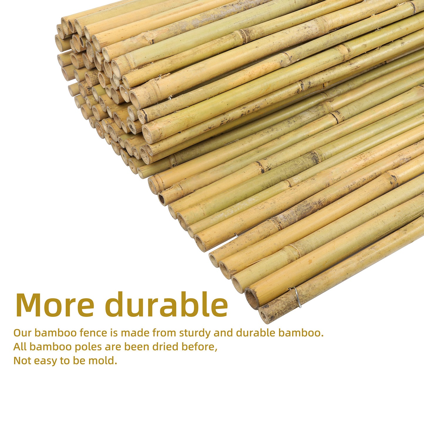 Natural Bamboo Privacy Fence Roll For Outdoor Gardens
